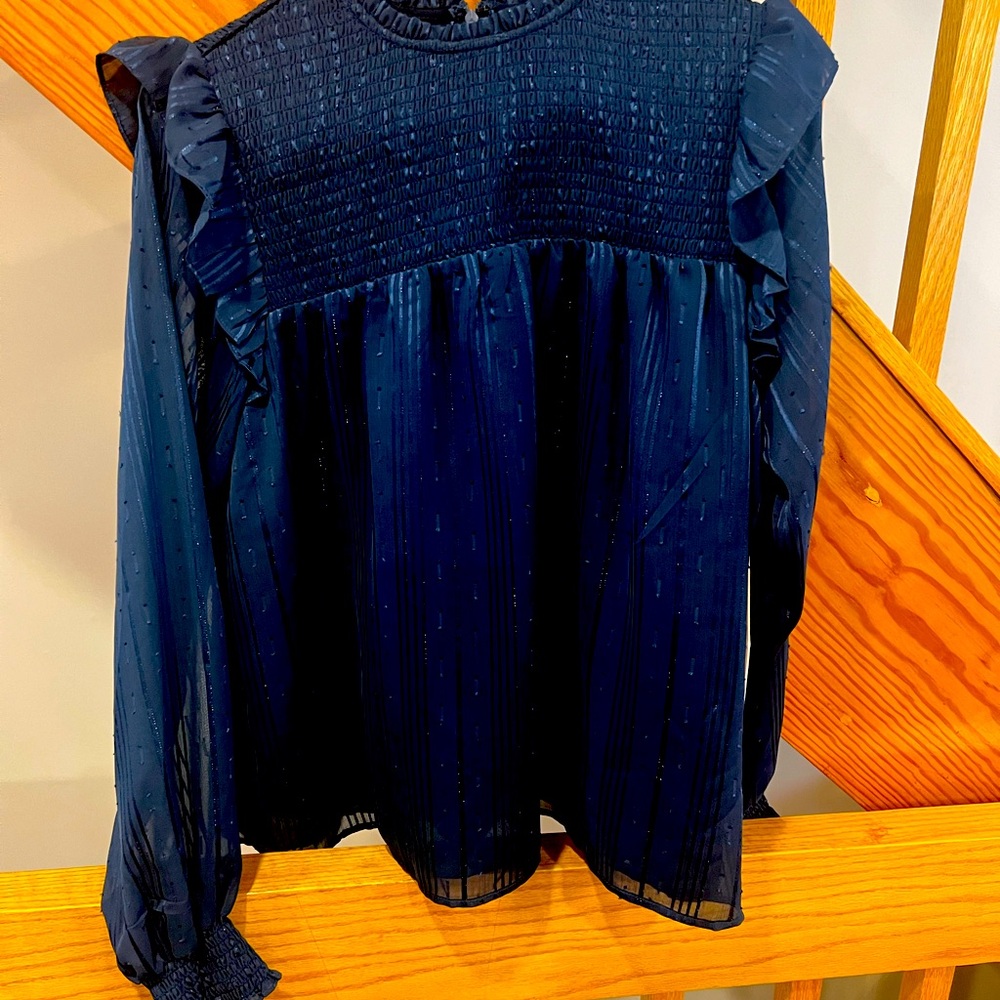 Aqua Blouse with Sparkle